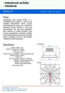 - Interiérové svítidlo - Vestavné. Echo 11. Popis: Specifikace: