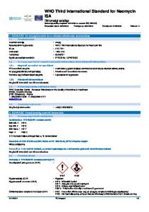 : WHO Third International Standard for Neomycin ISA