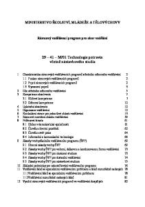 01 Technologie potravin včetně nástavbového studia