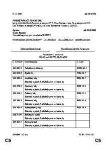 0256(COD) pozměňující akt) Pozměňovací návrh 356 PŘÍLOHA II NOVÉ ZÁZNAMY