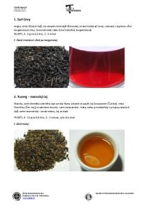 1. Earl Grey. 2. Tuareg marocký čaj