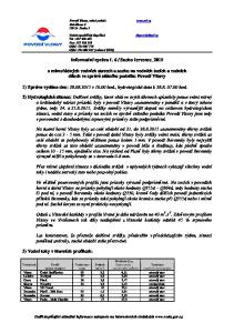 1) Zpráva vydána dne: v hod., hydrologická data k hod