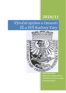 11 Výroční zpráva o činnosti ZŠ a ZUŠ Karlovy Vary