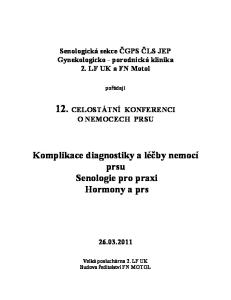 12. CELOSTÁTNÍ KONFERENCI O NEMOCECH PRSU