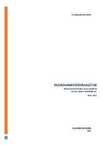 17 AUGUSTUS 2015 DUURZAAMHEIDSVRAAGSTUK MILIEUVERVUILING EN ALLERGIEËN. Actuele Topics in Aardrijkskunde GULIZAR HEYECAN 3SA2