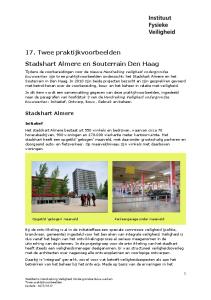 17. Twee praktijkvoorbeelden. Stadshart Almere en Souterrain Den Haag. Stadshart Almere