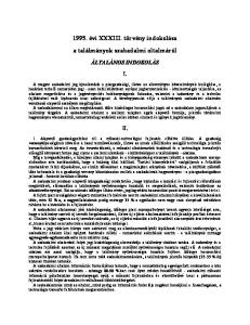 1995. évi XXXIII. törvény indokolása a találmányok szabadalmi oltalmáról