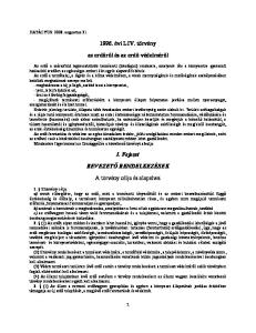 1996. évi LIV. törvény. az erdőről és az erdő védelméről