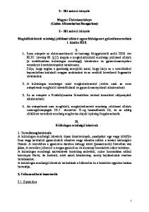 2-101 számú irányelv. Magyar Élelmiszerkönyv (Codex Alimentarius Hungaricus) számú irányelv