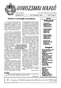2005. május oldal. KÖZÉLETI LAP XVI. évfolyam 5. szám május 31