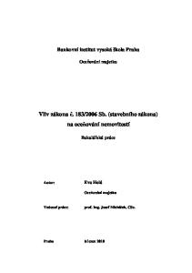 2006 Sb. (stavebního zákona) na oceňování nemovitostí