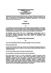 2008. (II. 12.) számú rendelete a helyi állattartás szabályairól (egységes szerkezetben)