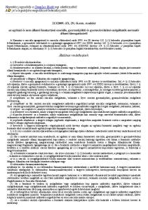 2009. (IX. 29.) Korm. rendelet