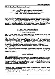 2010. (.) számú Önkormányzati rendelete Tököl Város Helyi Építési Szabályzatáról