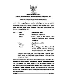 2012 DEMI KEADILAN BERDASARKAN KETUHANAN YANG MAHA ESA MAHKAMAH KONSTITUSI REPUBLIK INDONESIA