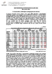 2012. január július 1. A kereskedelmi szálláshelyek vendégforgalmának alakulása