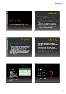 2013 DEBU DI LINGKUNGAN INDUSTRI. Ukuran