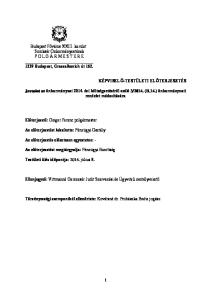 2014. (II.14.) önkormányzati rendelet módosítására