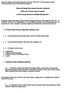 2014 (XI.10.) önkormányzati rendelete az Önkormányzat Szervezeti és Működési Szabályzatáról