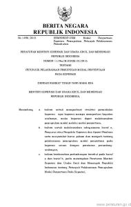 2015, No Mengingat : 1. Undang-Undang Nomor 25 Tahun 1992 tentang Perkoperasian (Lembaga Negara Republik Indonesia Tahun 1992 Nomor 116, Tamba