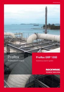 2015. ProRox. ProRox GRP Průmyslové izolace. Vodotěsný izolační systém