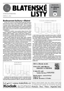 22. BŘEZNA SDO v Blatné uvádí ČÍSLO ČTRNÁCTIDENÍK. CENA 7,- Kč. 31.března neděle Velikonoční HRÁTKY S ČERTEM. 12. dubna pátek