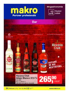 265, Bar. Havana Club Añejo Blanco 37,5 % 318,00* 26 Platnost: