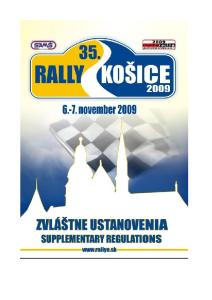 35. RALLY KOŠICE VERSENYKIÍRÁS