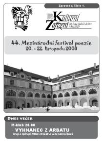 44. Mezinárodní festival poezie listopadu 2008