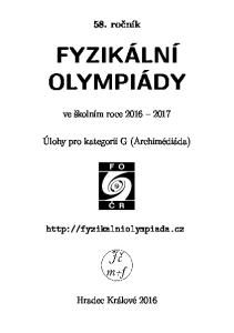 58. ročník FYZIKÁLNÍ OLYMPIÁDY