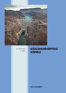 60. ÉVFOLYAM 12. SZÁM KÖZLEKEDÉSÉPÍTÉSI SZEMLE DECEMBER