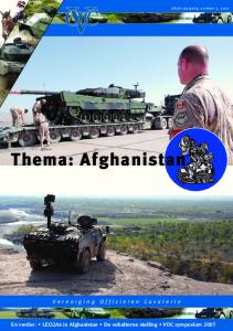 68ste jaargang, nummer 3, Thema: Afghanistan. Vereniging Officieren Cavalerie