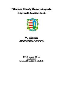 7. számú JEGYZŐKÖNYVE