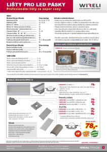 78,- LIŠTY PRO LED PÁSKY Profesionální lišty za super ceny TIP. Sestava vzorků s hliníkovými a plastovými lištami 299,-