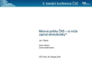 9. bienální konference ČSE