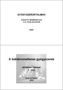 A baktériumellenes gyógyszerek