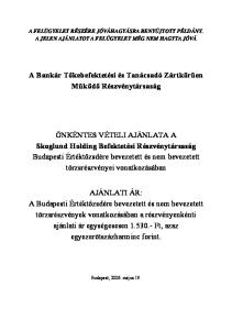 A Bankár Tőkebefektetési és Tanácsadó Zártkörűen Működő Részvénytársaság