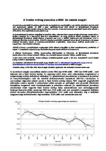 A fizetési mérleg alakulása a évi adatok alapján