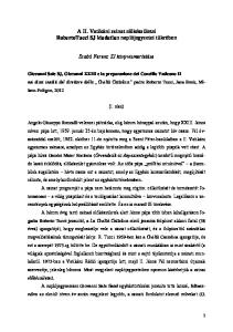 A II. Vatikáni zsinat előkészületei RobertoTucci SJ kiadatlan naplójegyzetei tükrében. Szabó Ferenc SJ könyvismertetése