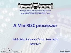 A MiniRISC processzor