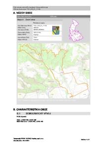 A. NÁZEV OBCE B. CHARAKTERISTIKA OBCE B.1 DEMOGRAFICKÝ VÝVOJ. Olšovec. Mapa A: Území obce