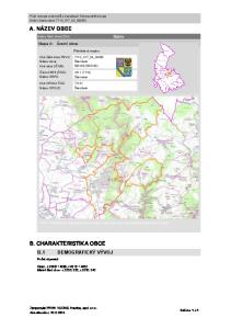 A. NÁZEV OBCE B. CHARAKTERISTIKA OBCE B.1 DEMOGRAFICKÝ VÝVOJ. Dalov Mapa A: Území obce