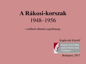 A Rákosi-korszak