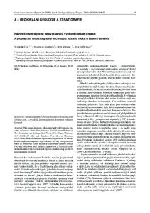 A REGIONÁLNÍ GEOLOGIE A STRATIGRAFIE. Návrh litostratigrafie neovulkanitů východočeské oblasti