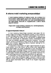 A sikeres mobil marketing aranyszabályai