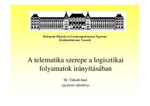 A telematika szerepe a logisztikai folyamatok irányításában