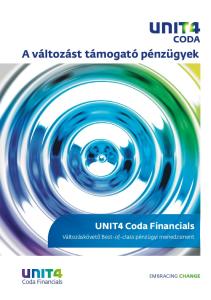 A változást támogató pénzügyek UNIT4 Coda Financials