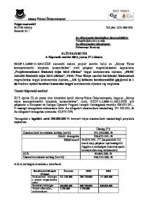 Abony Városi Önkormányzat Polgármesterétől H-2740 Abony Tel.,fax: (53) Kossuth tér 1