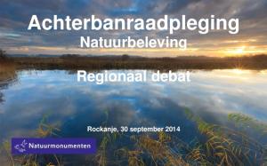 Achterbanraadpleging Natuurbeleving