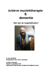 Actieve muziektherapie & dementie